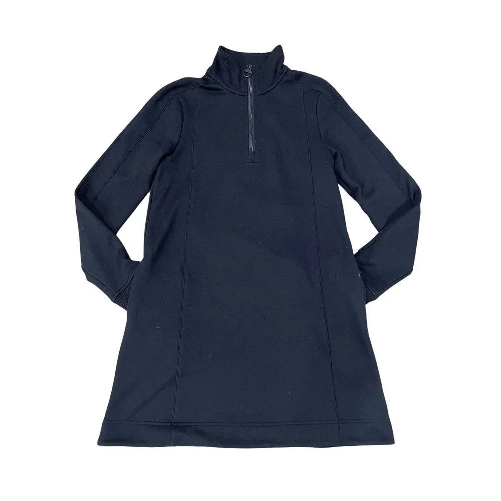 Athleta West Town Dress Black Sweatshirt 1/4 Zip with Pockets - Picture 5 of 7